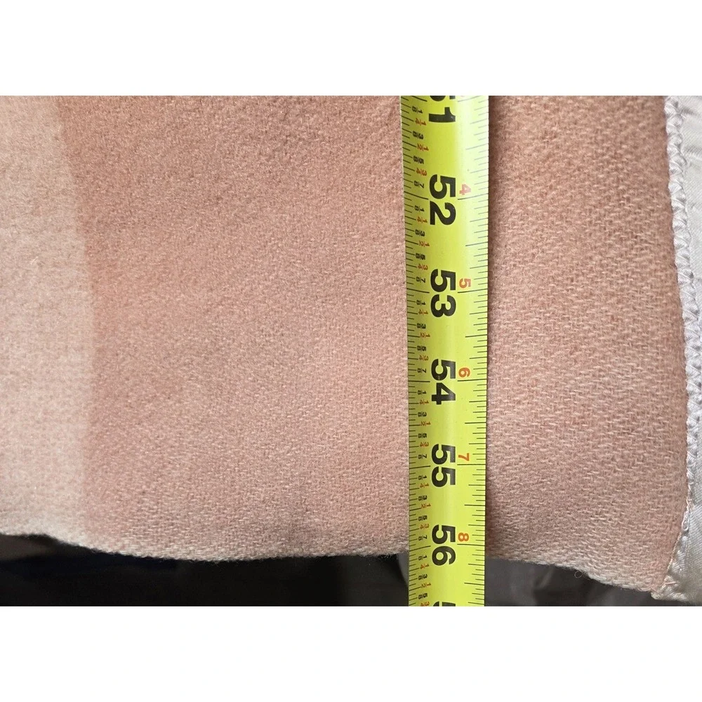 Vintage St.  Marys 100% Wool‎ Camp Striped Blanket Peach Pink Ombre 56x80